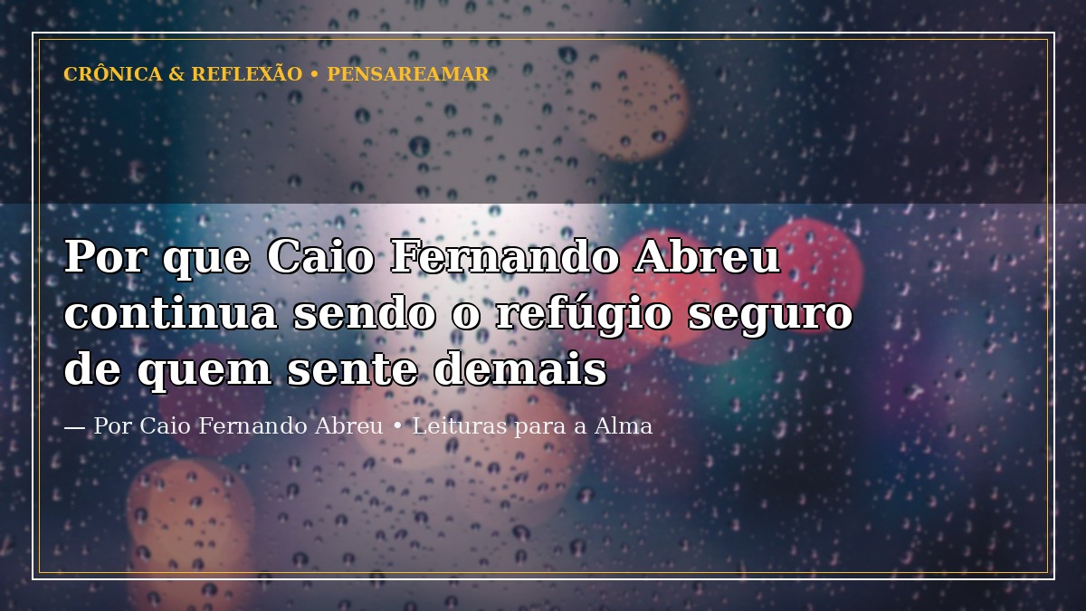 Por que Caio Fernando Abreu continua sendo o refúgio seguro de quem sente demais